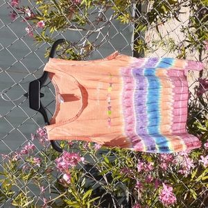 Unisex Neon Beachwear Puerto Vallarta Mexico Tie Dye Tank Top, No Size Tags